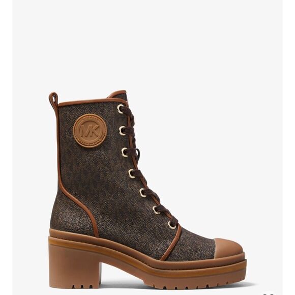 🌟NEW🌟Michael Kors🌟Corey Logo Combat Booties - Picture 1 of 6